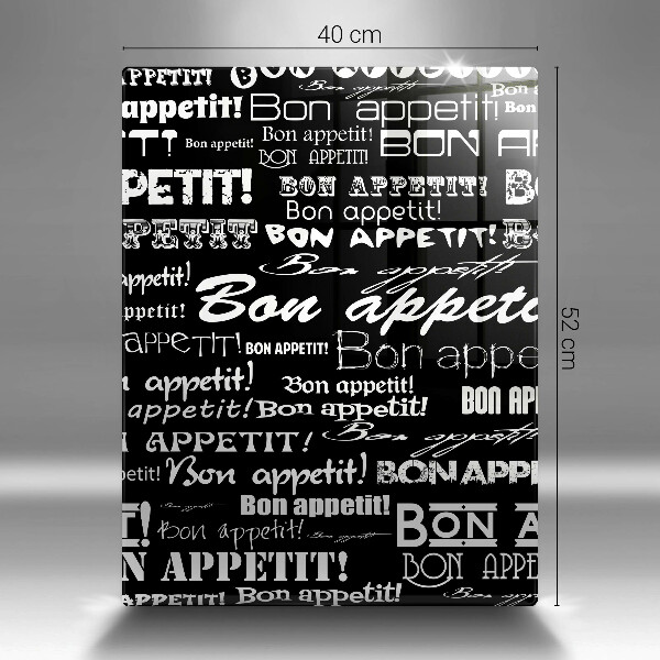 Cutting board Kitchen text Bon Appetit