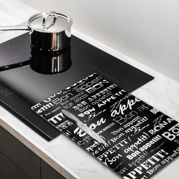 Cutting board Kitchen text Bon Appetit