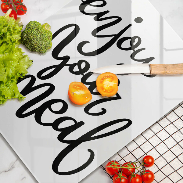 Glass worktop saver The inscription Enjoy Yout Meal
