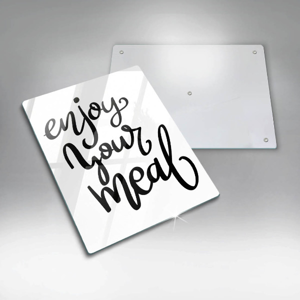 Glass worktop saver The inscription Enjoy Yout Meal