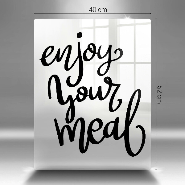 Glass worktop saver The inscription Enjoy Yout Meal