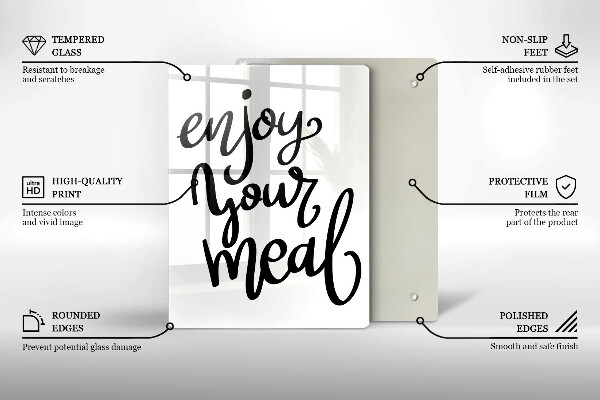 Glass worktop saver The inscription Enjoy Yout Meal