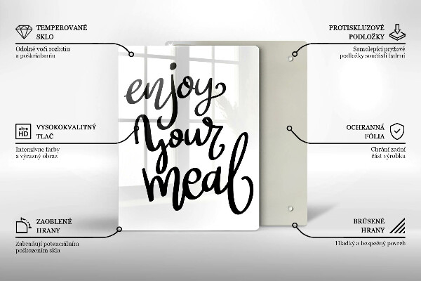 Glass worktop saver The inscription Enjoy Yout Meal