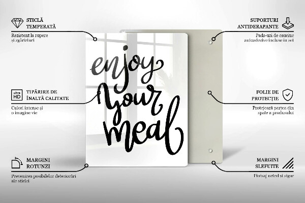 Glass worktop saver The inscription Enjoy Yout Meal