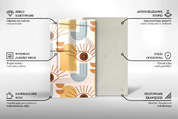 Cutting board Boho pattern eyes