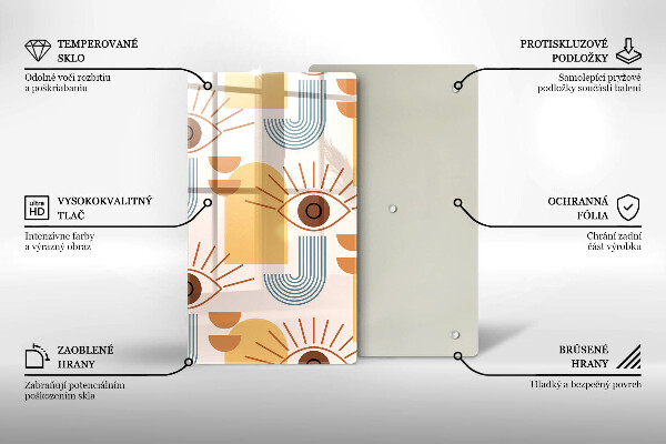 Cutting board Boho pattern eyes