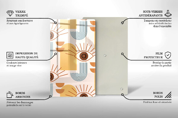 Cutting board Boho pattern eyes