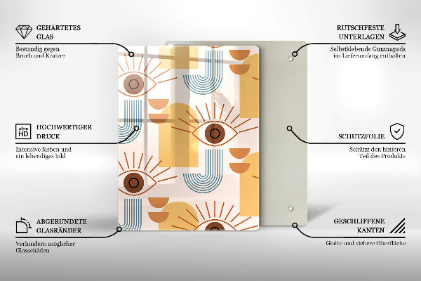 Cutting board Boho pattern eyes