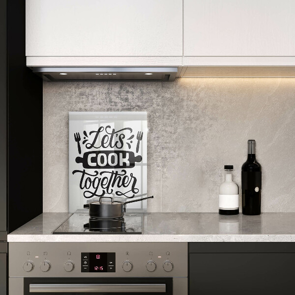 Cutting board The inscription Let's Cook Together