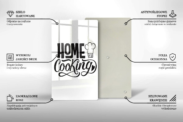 Cutting board Home Cooking inscription