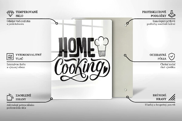 Cutting board Home Cooking inscription