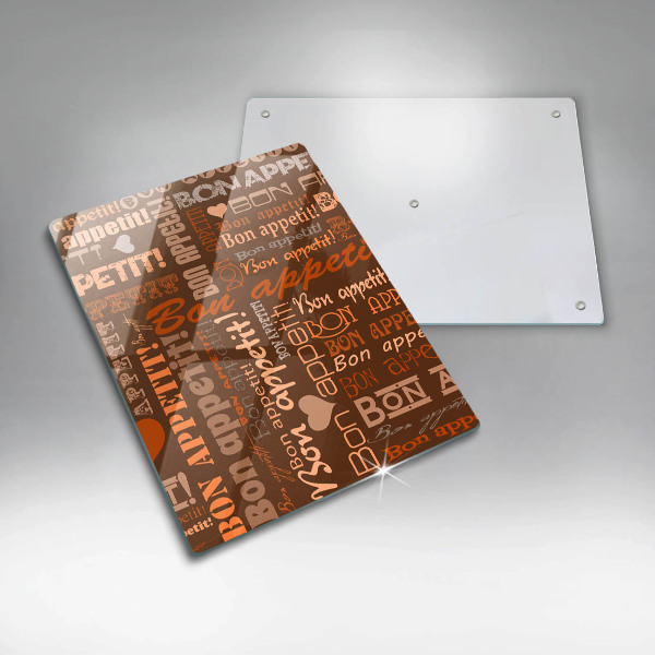 Cutting board Text Bon Appetit