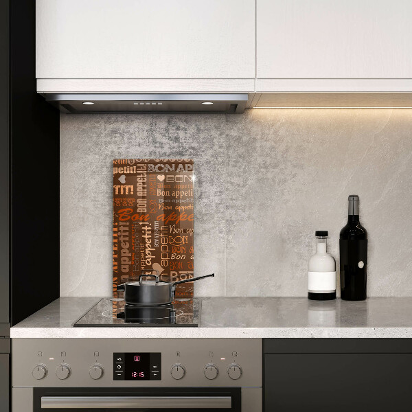 Cutting board Text Bon Appetit