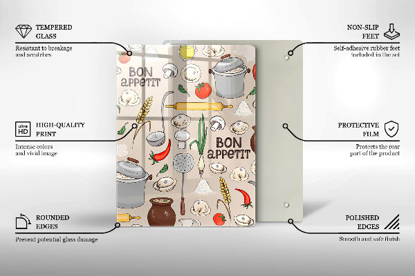 Glass worktop saver Kitchen illustration