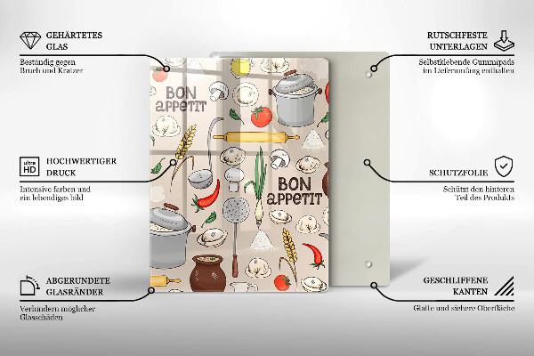 Glass worktop saver Kitchen illustration