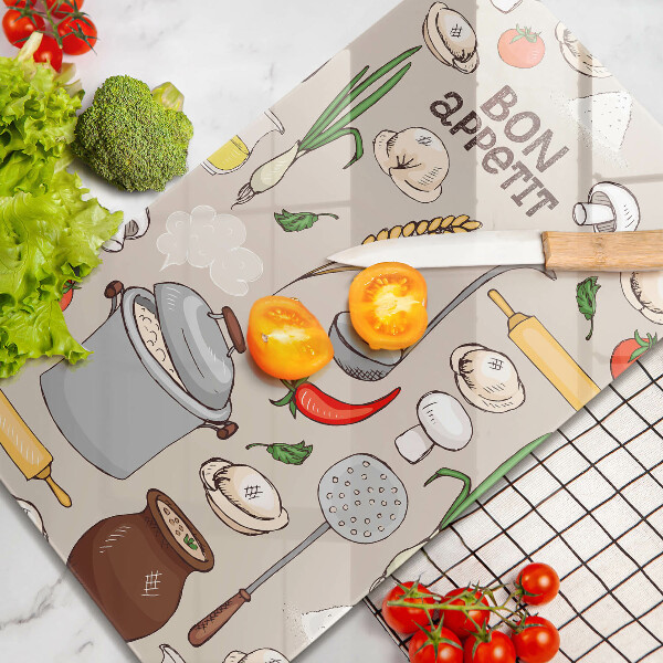 Glass worktop saver Kitchen illustration