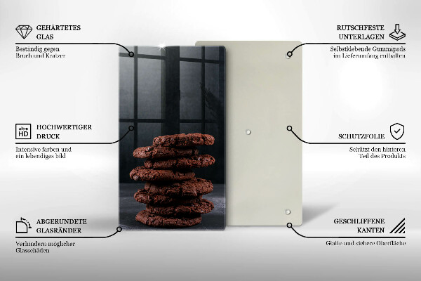 Glass worktop saver Chocolate cookies