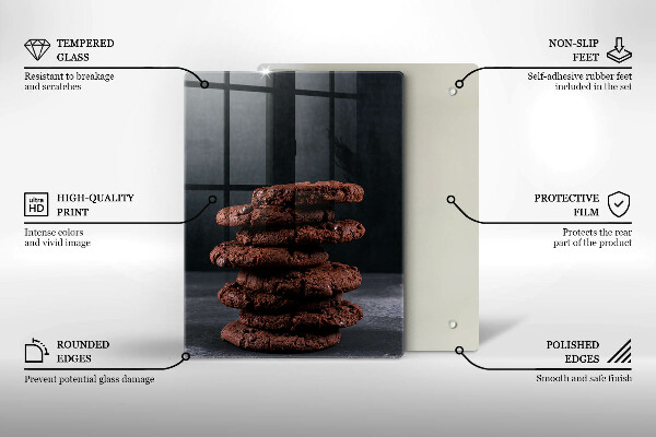 Glass worktop saver Chocolate cookies