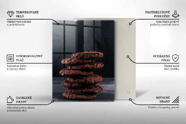 Glass worktop saver Chocolate cookies