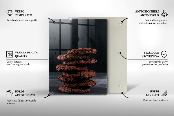 Glass worktop saver Chocolate cookies