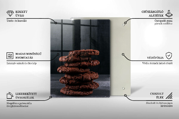 Glass worktop saver Chocolate cookies