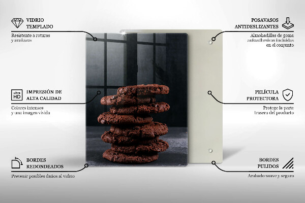 Glass worktop saver Chocolate cookies
