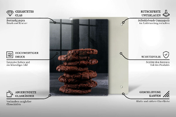 Glass worktop saver Chocolate cookies