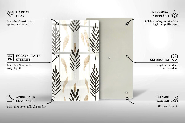 Glass worktop saver Boho plants