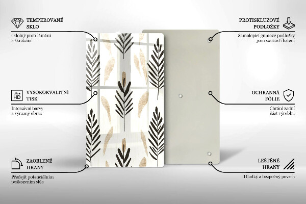 Glass worktop saver Boho plants