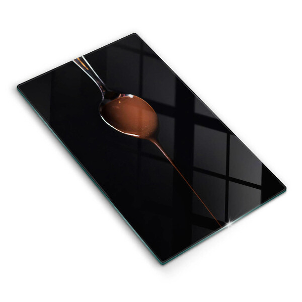 Glass worktop saver Spoon of chocolate