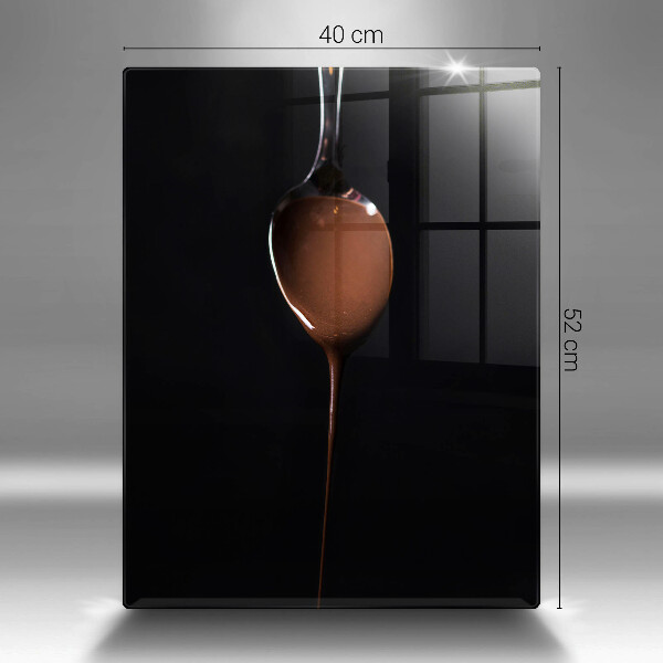 Glass worktop saver Spoon of chocolate