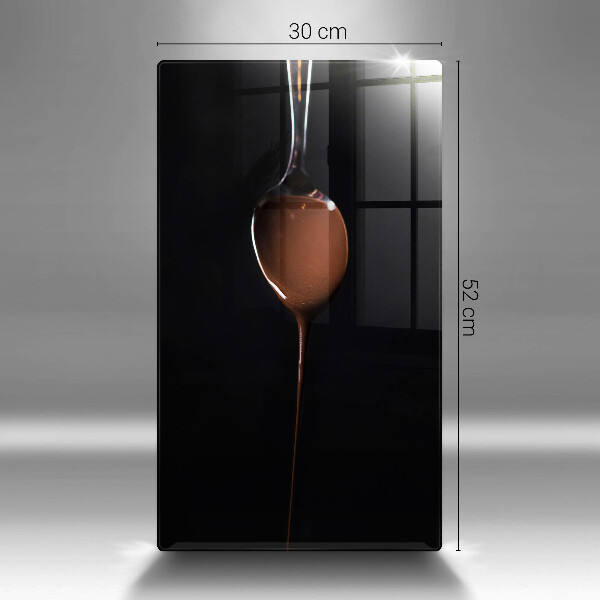 Glass worktop saver Spoon of chocolate