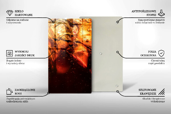 Glass worktop saver Cola drink with ice