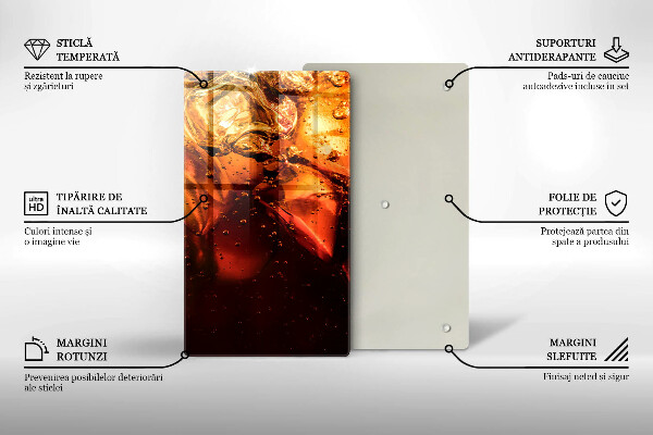 Glass worktop saver Cola drink with ice