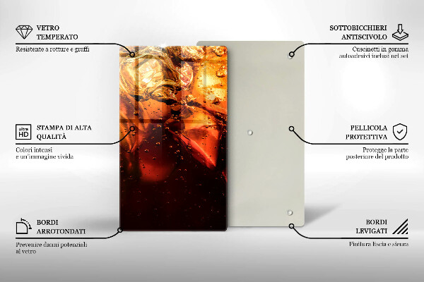 Glass worktop saver Cola drink with ice