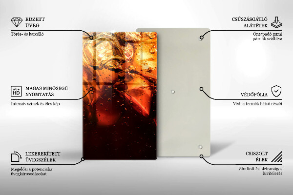 Glass worktop saver Cola drink with ice