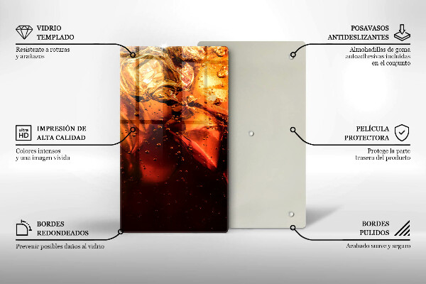 Glass worktop saver Cola drink with ice