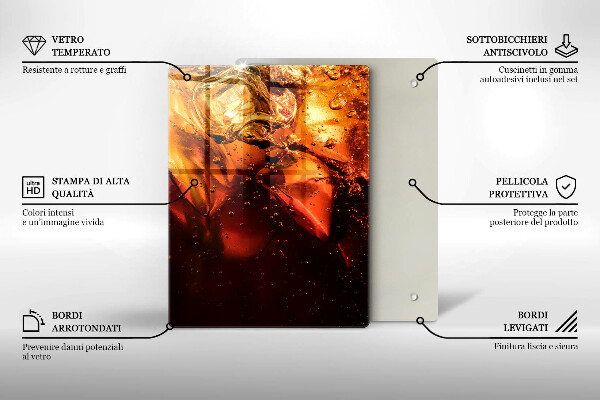 Glass worktop saver Cola drink with ice