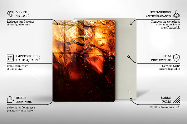 Glass worktop saver Cola drink with ice