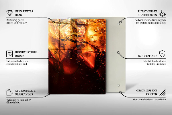 Glass worktop saver Cola drink with ice