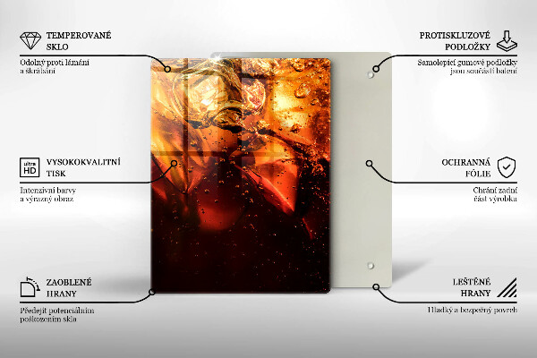 Glass worktop saver Cola drink with ice