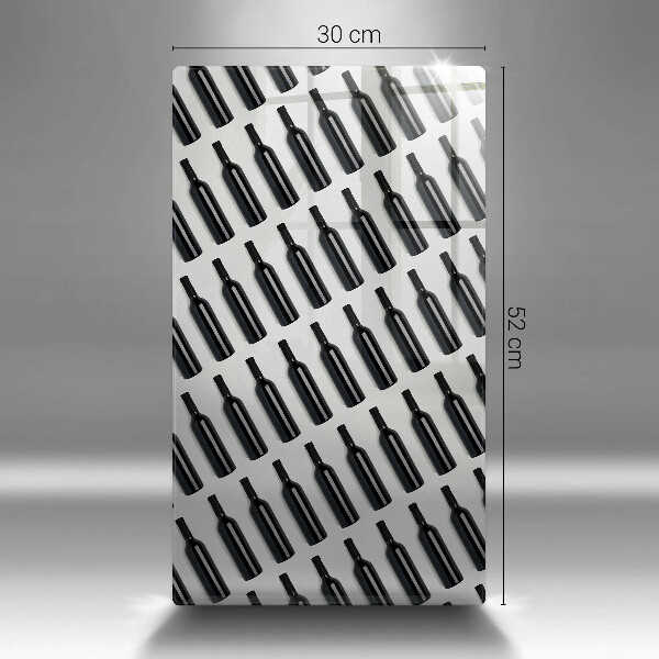 Glass worktop saver Black bottles of wine