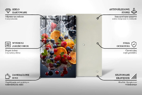 Glass worktop saver Fruit in water