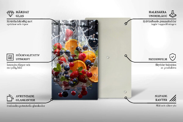 Glass worktop saver Fruit in water