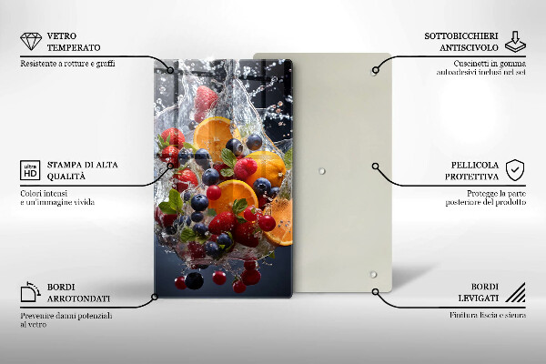 Glass worktop saver Fruit in water