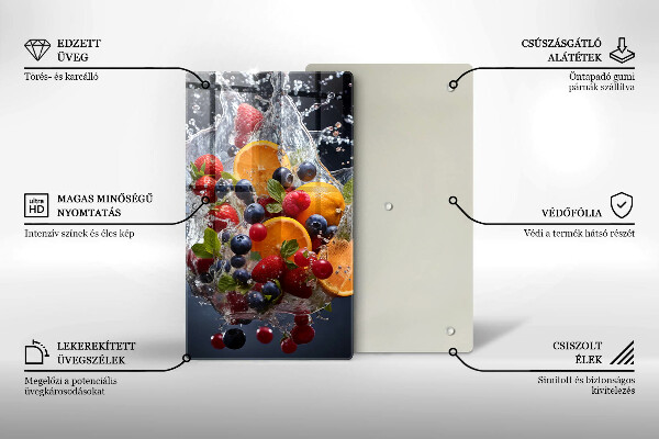 Glass worktop saver Fruit in water