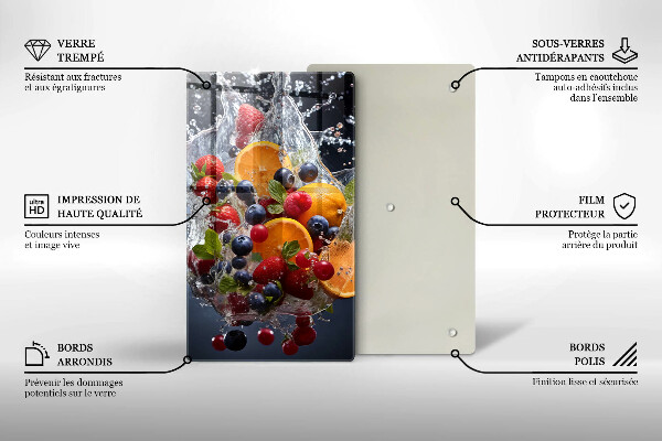 Glass worktop saver Fruit in water