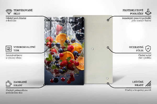 Glass worktop saver Fruit in water