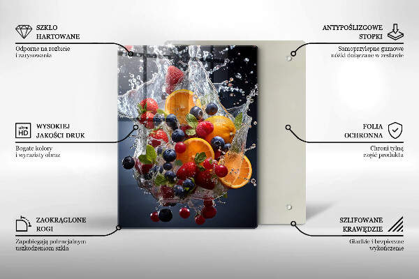 Glass worktop saver Fruit in water