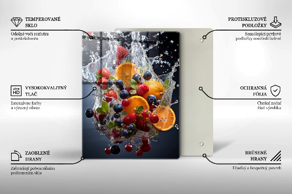 Glass worktop saver Fruit in water